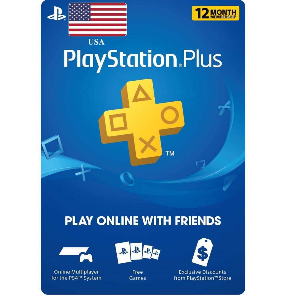 PS PLUS  Essential 01 YEAR / 12MONTHS USA MEMBERSHIP – PS4 – DIGITAL CODE INSTANT DELIVERY SONY PLAYSTATION GIFT CARD