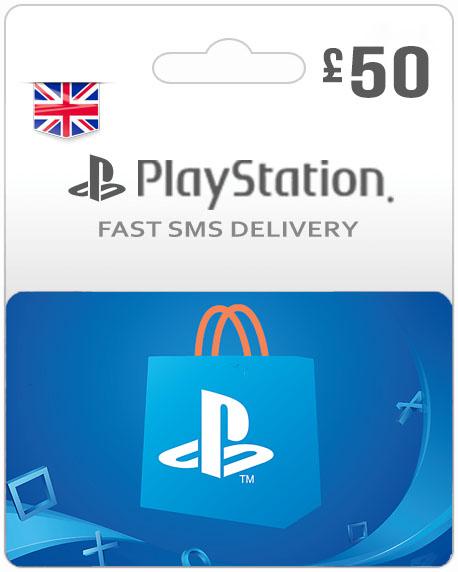 PSN -UK Gift Card GBP 50 POUND – PlayStation 4 STORE NETWORK CARD